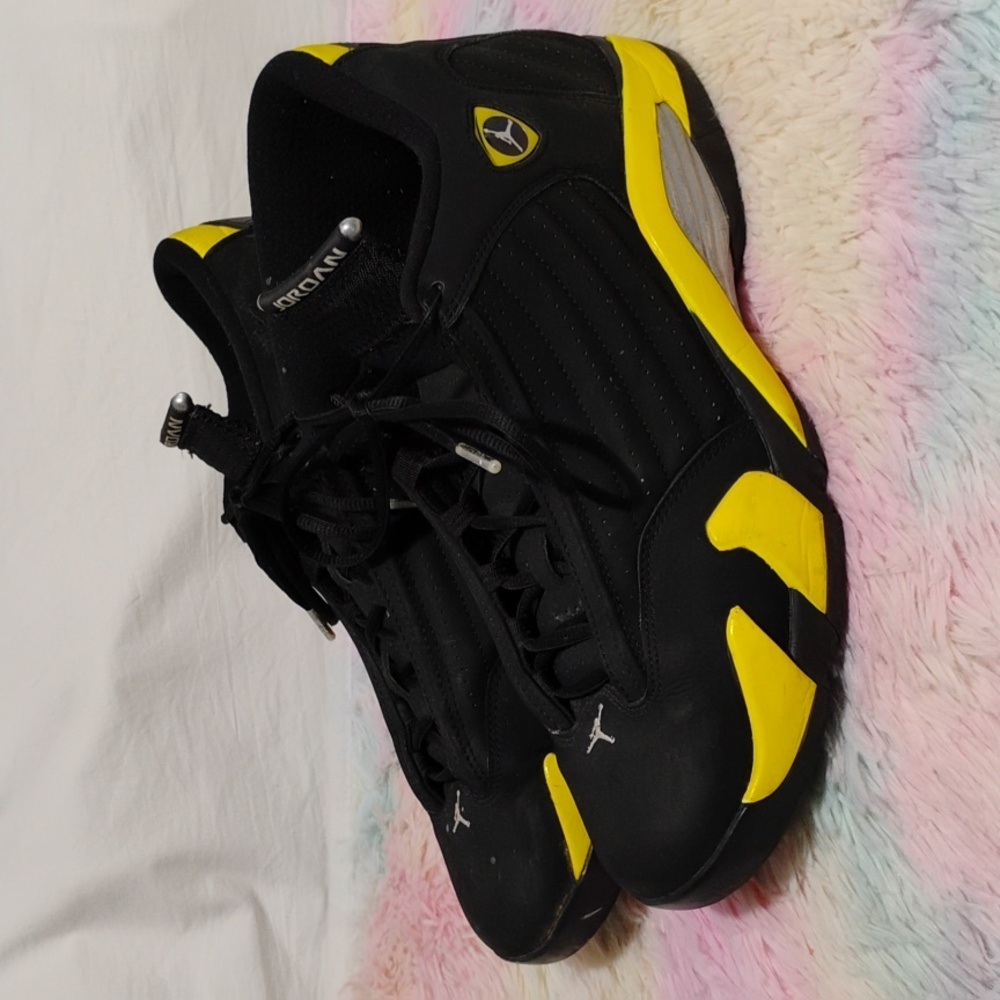 (X-106) SALE! Air Jordan 14 Retro Thunder Sneakers Sz.12 2014 See Pictures